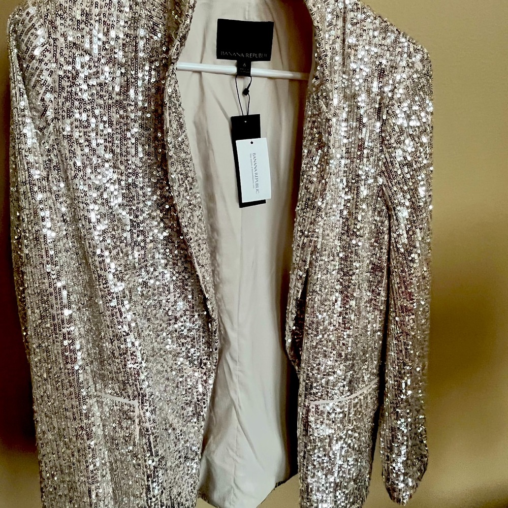 Banana republic Sequin blazer